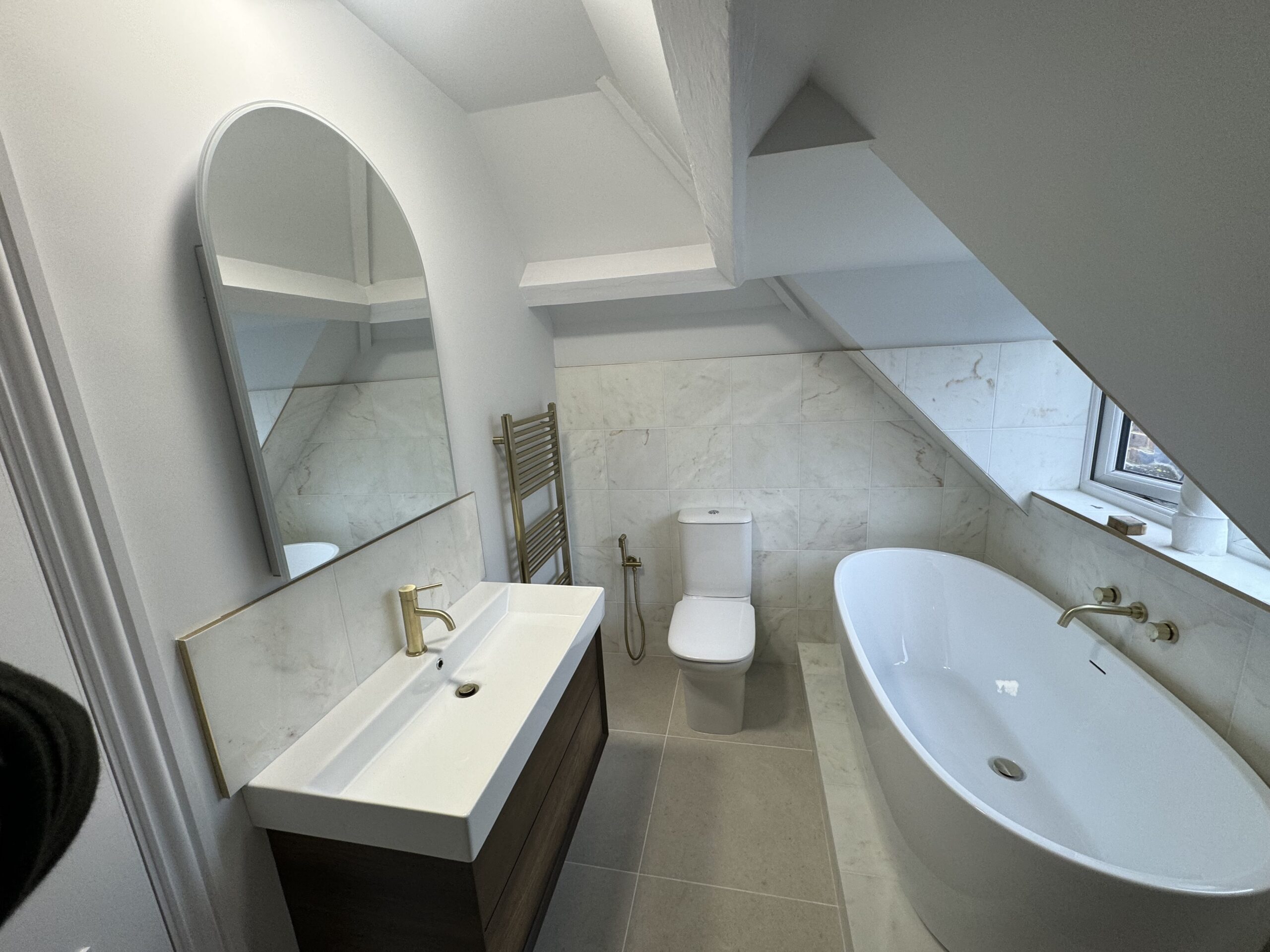 Bathroom renovation in Petworth completed by Rogate Construction Limited